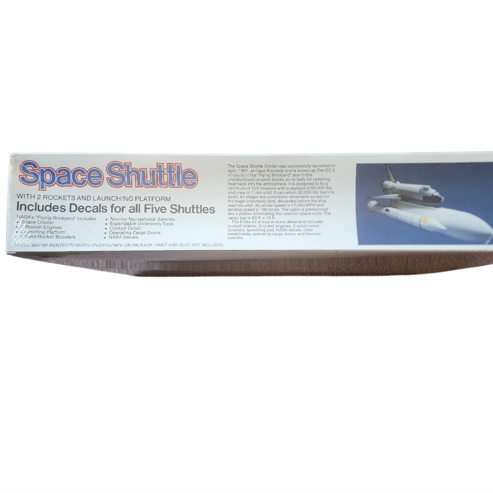 Entex Vintage Made In Usa Space Shuttle Model New In Box - Picture 3 of 6